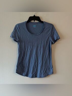 FLAWED READ Icebreaker Merino Wool Short Sleeve Blue 125 Cool-lite S Tee